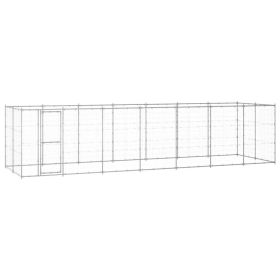 Outdoor Dog Kennel Galvanized Steel 182.3 ft¬≤