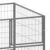 Dog Kennel Silver 39.4"x39.4"x27.6" Steel