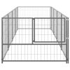 Dog Kennel Silver 43.1 ft¬≤ Steel