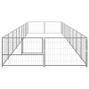 Dog Kennel Silver 193.8 ft¬≤ Steel