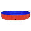 Foldable Dog Swimming Pool Red 118.1"x15.7" PVC