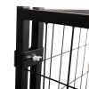 10-Panel Heavy Duty Metal Dog Kennel, Pet Playpen With Door, Outdoor Backyard Fence for Dogs Pets,  Black