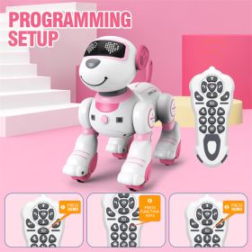 Remote Controlled Machine Dog Toy; Kids Robot; Remote Controlled Machine Dog Toy; For Kids 2-10 Years Old & Over; Smart & Dance Robot Toy; Animal Simu (Color: pink)