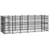 Outdoor Dog Kennel Steel 119 ft¬≤