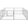 Dog Kennel Silver 64.6 ft¬≤ Steel