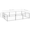 Dog Kennel Silver 64.6 ft¬≤ Steel