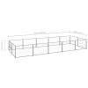 Dog Kennel Silver 107.6 ft¬≤ Steel