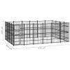 Outdoor Dog Kennel Steel 238.1 ft¬≤