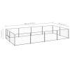 Dog Kennel Silver 86.1 ft¬≤ Steel