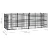 Outdoor Dog Kennel Steel 119 ft¬≤