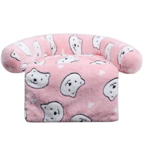 Pet Supplies Plush Kennel Sofa Blanket (Option: Pink Bear-100x120cm1490G)