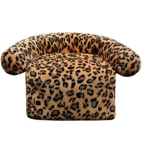 Pet Supplies Plush Kennel Sofa Blanket (Option: Orange Leopard-90x110cm1280)